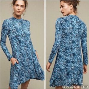 Anthropologie Maeve "Myra" Mock Neck Dress Size M